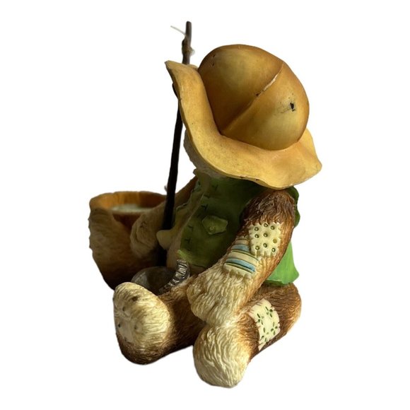 VTG Enesco Priscilla Hillman 1995 Figurine I’m Hooked On You Fishing Kitten Cat - Picture 3 of 9